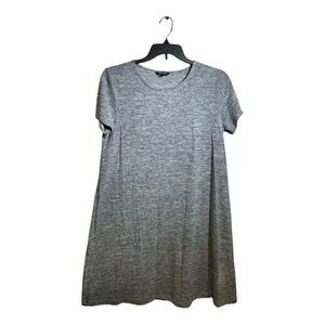 George Womens T-Shirt Dress Grey White Striped Jersey Size Large